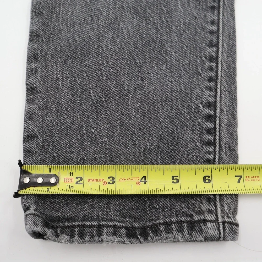 Levi's 501 Original Jeans Mens 28x32 Black Faded Straight Leg Button Fly Premium
